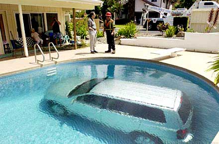 自宅で駐車に失敗